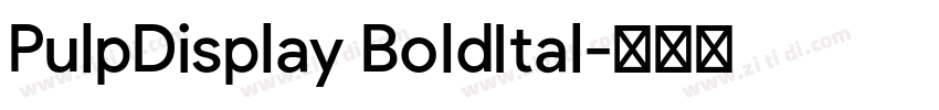 PulpDisplay BoldItal字体转换 PulpDisplay BoldItal字体转换